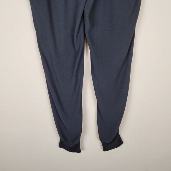 Eileen Fisher Size XS Silk Crepe Pull On Jogger Pants Pockets Ankle Zip Black - Picture 7 of 12